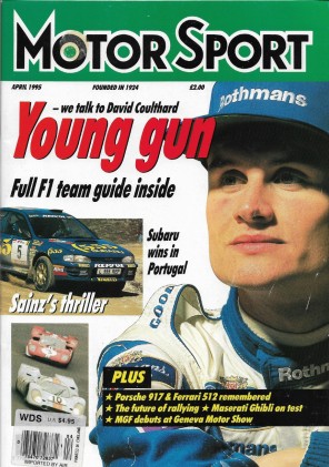 MOTOR SPORT 1995 APR - COULTHARD, GHIBLI, PORSCHE 917 vs FERRARI 512*